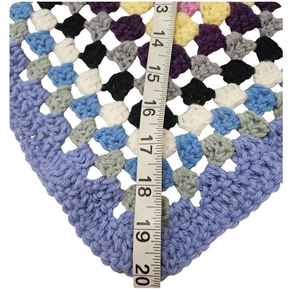 Handmade Granny Square Crochet Swim Cover Up Top Boho Resort Beachwear Colorful - Picture 14 of 17